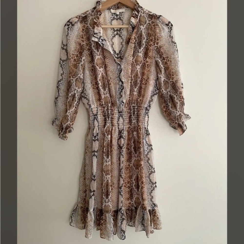 Maje Rython Imprime Snake Skin Dress 1 S
